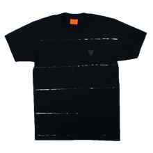 Black Glossy Stripes & Reflective Heart Black Tee